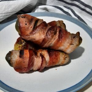 Bacon Wrapped Smoked Pickles