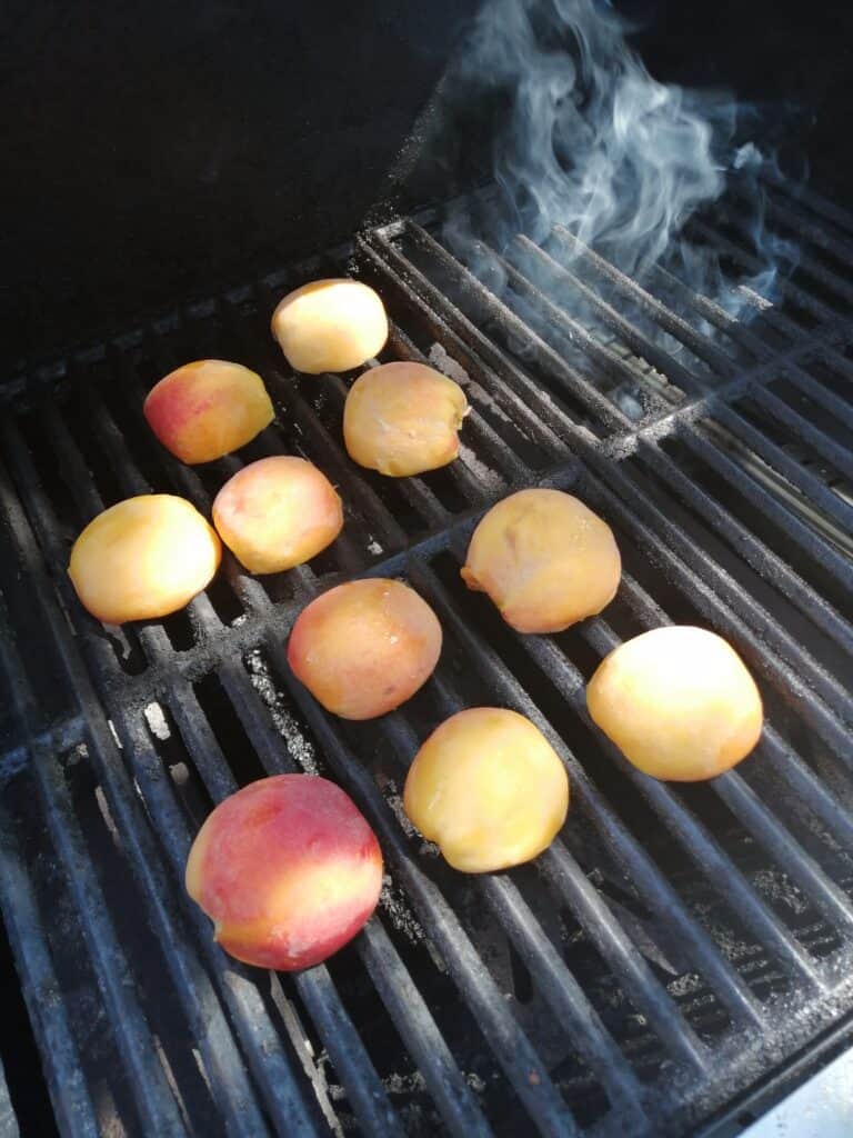Grilling Peaches on the BBQ
