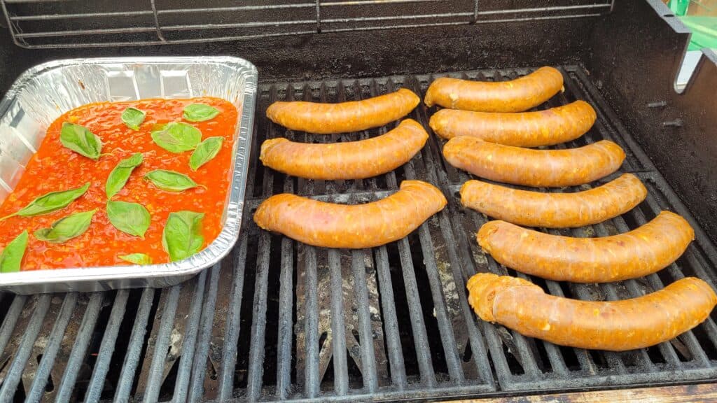 Grilled Sausages and Sauce