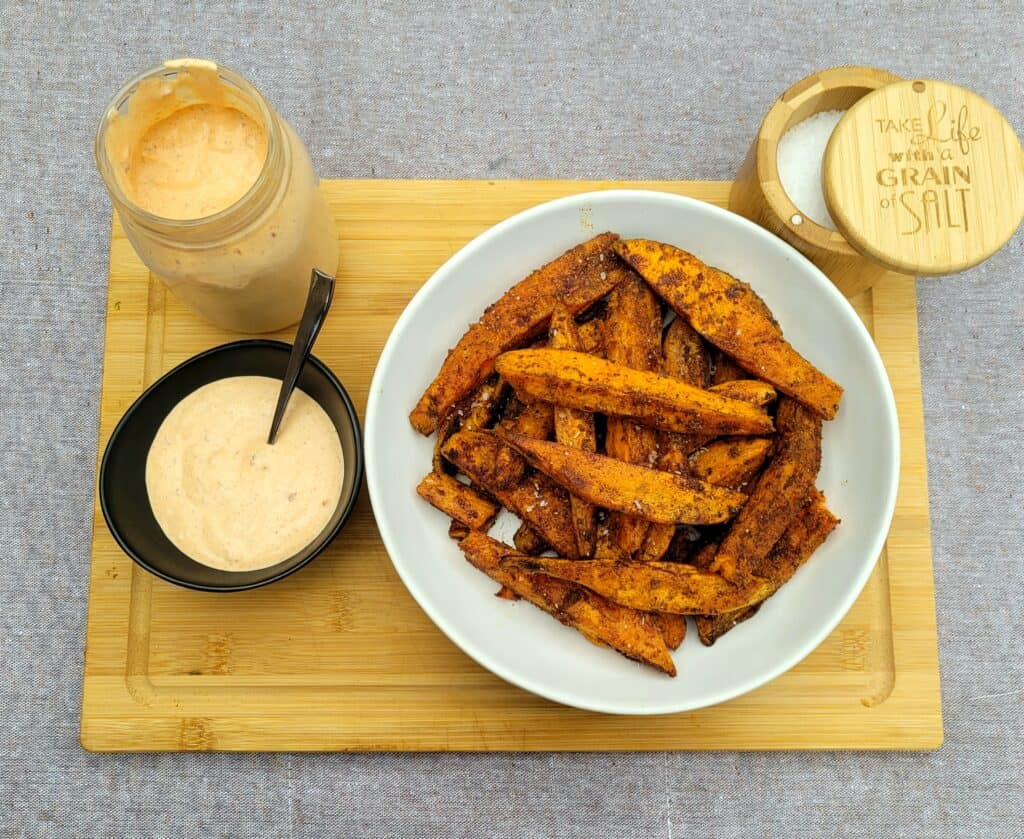 Chipotle Sauce with Grilled Sweet Potatoes