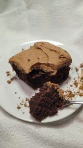 Plated chocolate cake