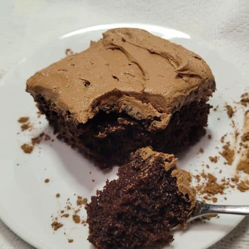 Plated chocolate cake