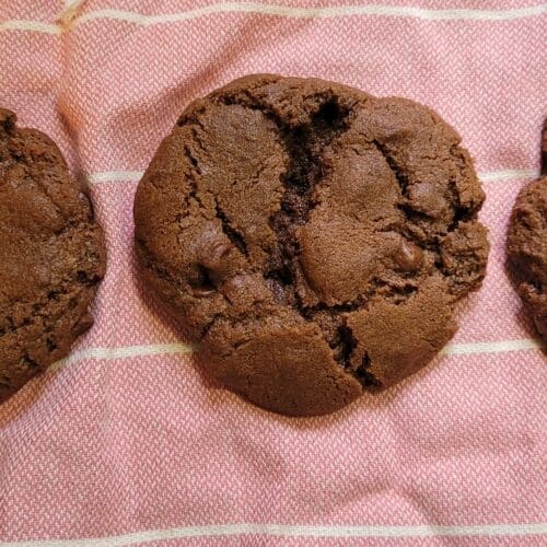 Three chocolate cookies