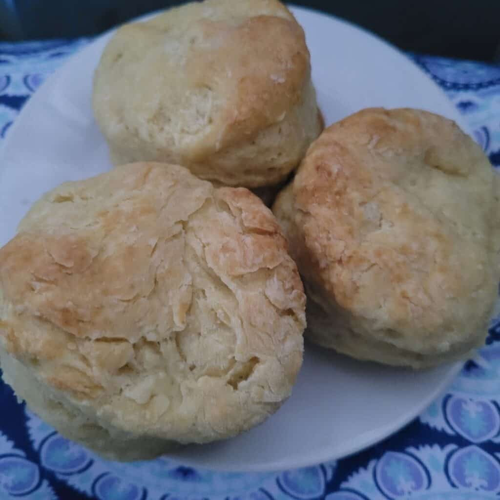 Plate of three Quick and Easy Biscuits