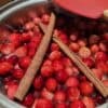 Cranberries and Cinnamon sticks