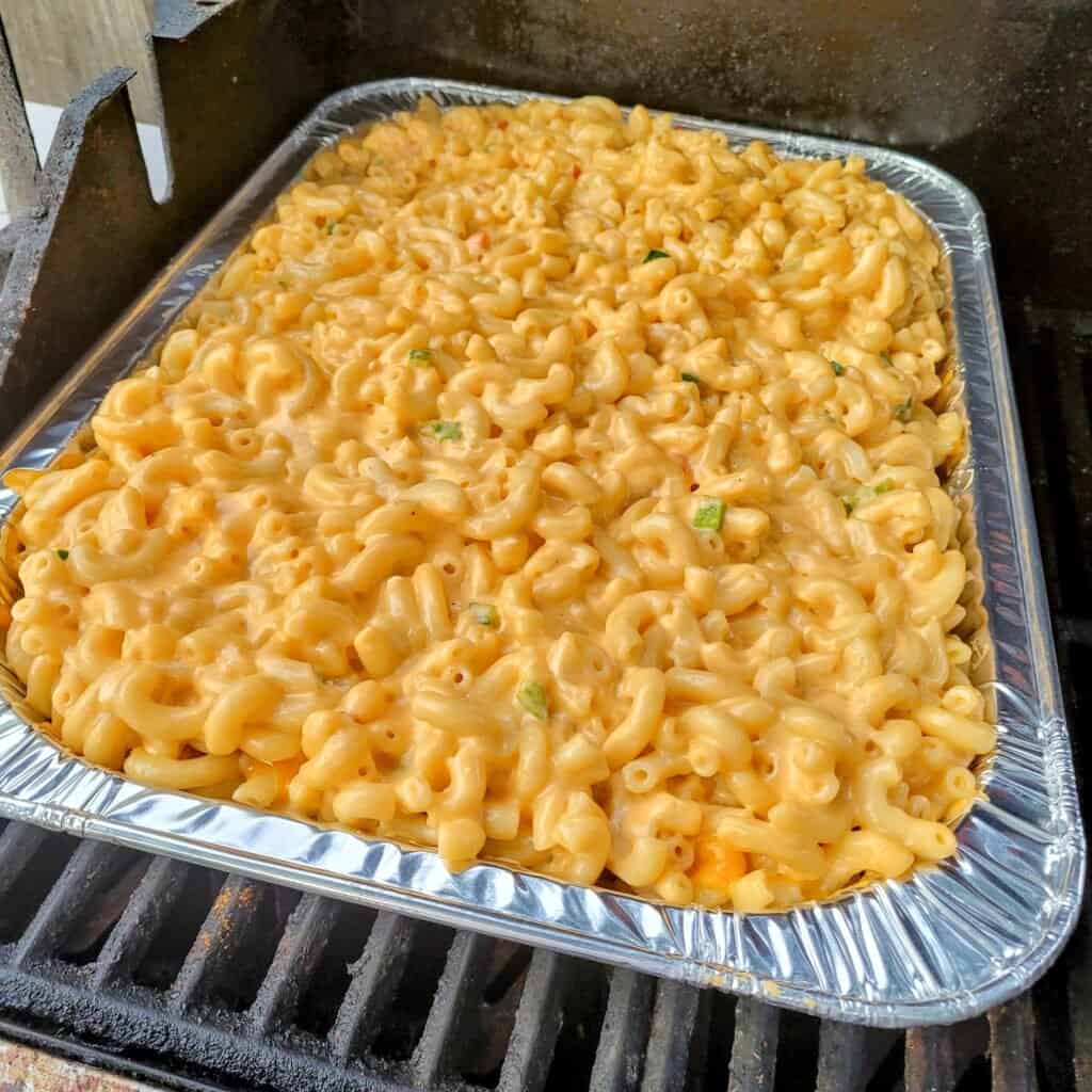 Mac and cheese on the BBQ