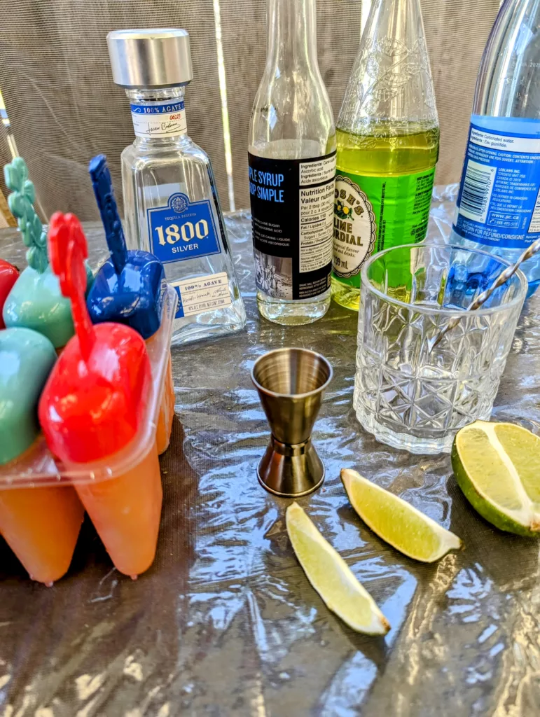 ingredients to make a Paloma Popsicle Cocktail