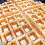 close up view of easy homemade waffles